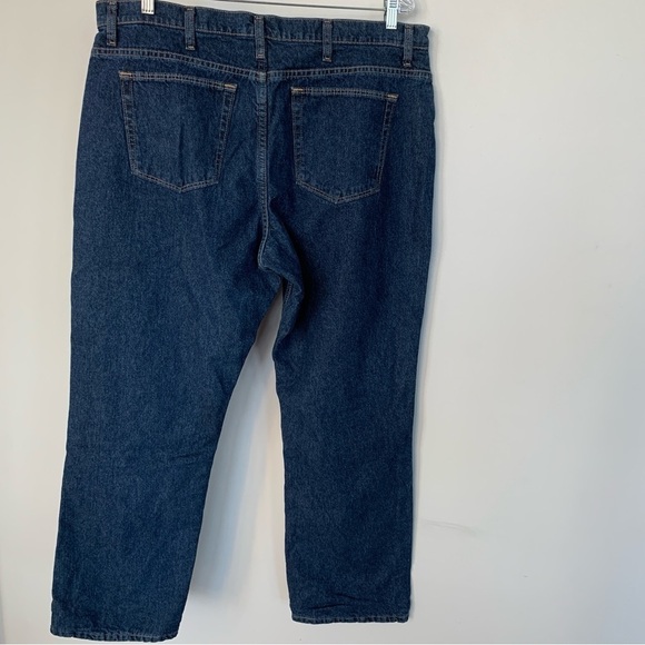 Cabela’s Dark Washed Plaid Lined High Rise Jeans Size 18R - Picture 3 of 7